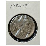 Mercury Dimes and Buffalo Nickels - 1924, 1936, 1937, 1941 Dimes & 1936-S and 1937 Nickels Mercury Dimes and Buffalo Nickels - 1924, 1936, 1937, 1941 Dimes & 1936-S and 1937 Nickels