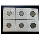 Mercury Dimes and Buffalo Nickels - 1924, 1936, 1937, 1941 Dimes & 1936-S and 1937 Nickels Mercury Dimes and Buffalo Nickels - 1924, 1936, 1937, 1941 Dimes & 1936-S and 1937 Nickels