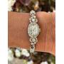 Vintage Hamilton 14K White Gold and Diamond Ladies Manual Wind-Up Watch (6.5") in Working Condition