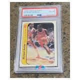 Michael Jordan Rookie 1986 Fleer Sticker #8 - Chicago Bulls Vintage Basketball Card Michael Jordan Rookie 1986 Fleer Sticker #8 - Chicago Bulls Vintage Basketball Card