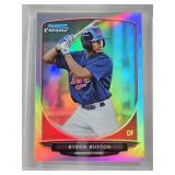 Byron Buxton 2013 Bowman Chrome Mini-Refractor #1 PSA Graded 9 and Numbered 61/125 - Minnesota Twins Baseball Card Byron Buxton 2013 Bowman Chrome Mini-Refractor #1 PSA Graded 9 and Numbered 61/125 - Minnesota Twins Baseball Card