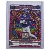 Justin Jefferson 2024 Panini Contenders Disco Foil Insert #7 - Minnesota Vikings Football Card Justin Jefferson 2024 Panini Contenders Disco Foil Insert #7 - Minnesota Vikings Football Card