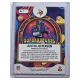 Justin Jefferson 2024 Panini Contenders Disco Foil Insert #7 - Minnesota Vikings Football Card Justin Jefferson 2024 Panini Contenders Disco Foil Insert #7 - Minnesota Vikings Football Card
