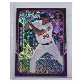 Byron Buxton Rookie 2015 Bowman Chrome Purple Shimmer Mini and Numbered 36/250 - Minnesota Twins Baseball Card Byron Buxton Rookie 2015 Bowman Chrome Purple Shimmer Mini and Numbered 36/250 - Minnesota Twins Baseball Card