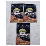 Lot of 3 Unopened Topps Chrome Tennis Card Packs from 2021 Featuring International Tennis Hall of Fame Cards Lot of 3 Unopened Topps Chrome Tennis Card Packs from 2021 Featuring International Tennis Hall of Fame Cards