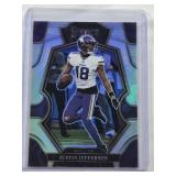 Justin Jefferson 2022 Panini Select Silver Holo Prizm #163 - Minnesota Vikings Football Card Justin Jefferson 2022 Panini Select Silver Holo Prizm #163 - Minnesota Vikings Football Card