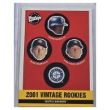 2001 Upper Deck Vintage Rookies #346 with Ichiro Suzuki, Ryan Franklin, Ryan Christianson - Seattle Mariners Baseball Card 2001 Upper Deck Vintage Rookies #346 with Ichiro Suzuki, Ryan Franklin, Ryan Christianson - Seattle Mariners Baseball Card