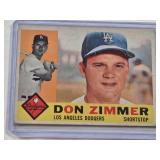 Don Zimmer 1960 Topps #47 - Los Angeles Dodgers Vintage Baseball Card Don Zimmer 1960 Topps #47 - Los Angeles Dodgers Vintage Baseball Card