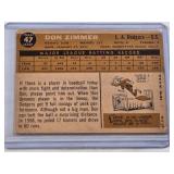 Don Zimmer 1960 Topps #47 - Los Angeles Dodgers Vintage Baseball Card Don Zimmer 1960 Topps #47 - Los Angeles Dodgers Vintage Baseball Card