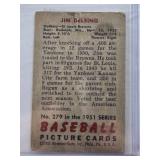 Jim Delsing 1951 Bowman #279 - St. Louis Browns Vintage Baseball Card Jim Delsing 1951 Bowman #279 - St. Louis Browns Vintage Baseball Card