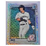 Anthony Volpe 2020 Bowman 1st Chrome Mojo Refractor #BCP-139 - New York Yankees Baseball Card Anthony Volpe 2020 Bowman 1st Chrome Mojo Refractor #BCP-139 - New York Yankees Baseball Card