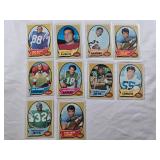 Lot of 10 Vintage Topps Football Cards from 1970 Featuring John Mackey, Gino Cappelletti, Charlie Smith, Bob DeMarco, Ben Hawkins, Emerson Boozer, Rockne Freitas, John Elliott, and Lee Roy Jordan. Lot of 10 Vintage Topps Football Cards from 1970 Featuring John Mackey, Gino Cappelletti, Charlie Smith, Bob DeMarco, Ben Hawkins, Emerson Boozer, Rockne Freitas, John Elliott, and Lee Roy Jordan.