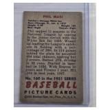 Phil Masi 1951 Bowman #160 - Chicago White Sox Vintage Baseball Card Phil Masi 1951 Bowman #160 - Chicago White Sox Vintage Baseball Card