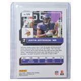 Justin Jefferson 2022 Panini Donruss Optic Prizm Silver Holo #129 - Minnesota Vikings Football Card Justin Jefferson 2022 Panini Donruss Optic Prizm Silver Holo #129 - Minnesota Vikings Football Card