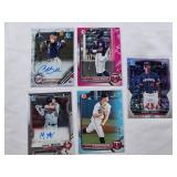Lot of 5 Minnesota Twins Baseball Cards Featuring Gabriel Maciel Auto, Andrew Bechtold Bowman 1st Auto, Misael Urbina Numbered, Henry Chivilli Bowman 1st, Connor Prielipp 471/499 Lot of 5 Minnesota Twins Baseball Cards Featuring Gabriel Maciel Auto, Andrew Bechtold Bowman 1st Auto, Misael Urbina Numbered, Henry Chivilli Bowman 1st, Connor Prielipp 471/499