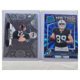 Lot of 2 Brock Bowers Rookie Cards NFL Debut and Rated Rookie Lot of 2 Brock Bowers Rookie Cards NFL Debut and Rated Rookie
