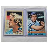 Lot of 2 George Brett Topps Baseball Cards Including A.L. All-Star - 1978 #100 and 1976 #19 Lot of 2 George Brett Topps Baseball Cards Including A.L. All-Star - 1978 #100 and 1976 #19
