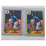 Lot of 2 Bo Jackson Future Stars Rookie Cards 1987 Topps No. 170 Lot of 2 Bo Jackson Future Stars Rookie Cards 1987 Topps No. 170