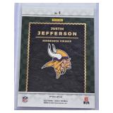 Justin Jefferson 2024 Panini Select Silver Holo Prizm #4 - Minnesota Vikings Football Card Justin Jefferson 2024 Panini Select Silver Holo Prizm #4 - Minnesota Vikings Football Card