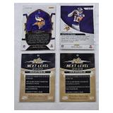 Lot of 4 Justin Jefferson Football Cards including Next Level 2020 Rookie Cards and 2022 Panini Select, 2024 Panini Mosaic Lot of 4 Justin Jefferson Football Cards including Next Level 2020 Rookie Cards and 2022 Panini Select, 2024 Panini Mosaic