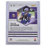 Justin Jefferson 2021 Panini Mosaic Green Prizm #132 - Minnesota Vikings Football Card Justin Jefferson 2021 Panini Mosaic Green Prizm #132 - Minnesota Vikings Football Card