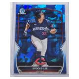 Brooks Lee Rookie Rookie 2023 Bowman Chrome Sapphire #BCP-31 - Minnesota Twins Baseball Card Brooks Lee Rookie Rookie 2023 Bowman Chrome Sapphire #BCP-31 - Minnesota Twins Baseball Card