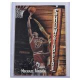 Michael Jordan 1998 Topps Finest Showstoppers Insert #271 - Chicago Bulls Basketball Card Michael Jordan 1998 Topps Finest Showstoppers Insert #271 - Chicago Bulls Basketball Card