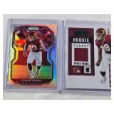 Lot of 2 Chase Young Rookie Cards 2020 Panini Prizm and Contenders Patch - Washington Football Team Cards Lot of 2 Chase Young Rookie Cards 2020 Panini Prizm and Contenders Patch - Washington Football Team Cards