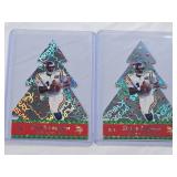 Lot of 2 Daunte Culpepper Football Cards Christmas Tree Die Cut Design, 2000 Revolution Lot of 2 Daunte Culpepper Football Cards Christmas Tree Die Cut Design, 2000 Revolution