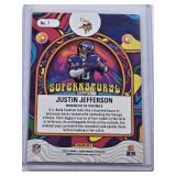 Justin Jefferson 2024 Panini Contenders Supernatural Disco Foil Insert #7 - Minnesota Vikings Football Card Justin Jefferson 2024 Panini Contenders Supernatural Disco Foil Insert #7 - Minnesota Vikings Football Card
