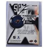 Kirill Kaprizov 2023-24 Upper Deck SPx Radiance Blue Die Cut #RFX-50 and Numbered 276/299 - Minnesota Wild Hockey Card Kirill Kaprizov 2023-24 Upper Deck SPx Radiance Blue Die Cut #RFX-50 and Numbered 276/299 - Minnesota Wild Hockey Card