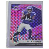 Justin Jefferson 2021 Panini Mosaic Pink Prizm #132 - Minnesota Vikings Football Card Justin Jefferson 2021 Panini Mosaic Pink Prizm #132 - Minnesota Vikings Football Card