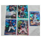 Lot of 5  Minnesota Twins Baseball Cards Tanner Schobel Auto, Jose Miranda 128/199, Aaron Sabato 1st Bowman, Ariel Castro 78/199, and Danny De Andrade 1st Bowman Lot of 5  Minnesota Twins Baseball Cards Tanner Schobel Auto, Jose Miranda 128/199, Aaron Sabato 1st Bowman, Ariel Castro 78/199, and Danny De Andrade 1st Bowman