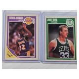 Lot of 2 1989 Fleer Basketball Cards Earvin Johnson #77 and Larry Bird #8 Lot of 2 1989 Fleer Basketball Cards Earvin Johnson #77 and Larry Bird #8