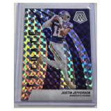 Justin Jefferson 2024 Panini Mosaic Silver Prizm #12 - Minnesota Vikings Football Card Justin Jefferson 2024 Panini Mosaic Silver Prizm #12 - Minnesota Vikings Football Card