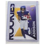 Jordan Addison Rookie 2023 Panini #240 and Numbered 441/499 - Minnesota Vikings Football Card Jordan Addison Rookie 2023 Panini #240 and Numbered 441/499 - Minnesota Vikings Football Card
