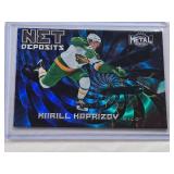 Kirill Kaprizov Rookie 2020-21 Metal Universe Net Deposits Insert #ND-1 - Minnesota Wild Hockey Card Kirill Kaprizov Rookie 2020-21 Metal Universe Net Deposits Insert #ND-1 - Minnesota Wild Hockey Card