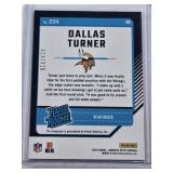 Dallas Turner Rookie Auto 2024 Panini Donruss Optic #224 and Numbered 323/325 - Minnesota Vikings Football Card Dallas Turner Rookie Auto 2024 Panini Donruss Optic #224 and Numbered 323/325 - Minnesota Vikings Football Card