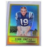 John Unitas 2002 Topps Reprint Gold Refractor #1 - Baltimore Colts Football Card Vintage John Unitas 2002 Topps Reprint Gold Refractor #1 - Baltimore Colts Football Card Vintage