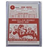John Unitas 2002 Topps Reprint Gold Refractor #1 - Baltimore Colts Football Card Vintage John Unitas 2002 Topps Reprint Gold Refractor #1 - Baltimore Colts Football Card Vintage