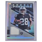 Josh Jacobs Rookie Relic 2019 Panini Donruss Optic Phenom Refractor Prizm #RP8 - Las Vegas Raiders Football Card Josh Jacobs Rookie Relic 2019 Panini Donruss Optic Phenom Refractor Prizm #RP8 - Las Vegas Raiders Football Card