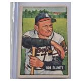Bob Elliott 1951 Bowman #66 - Boston Braves Vintage Baseball Card Bob Elliott 1951 Bowman #66 - Boston Braves Vintage Baseball Card