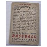 Bob Elliott 1951 Bowman #66 - Boston Braves Vintage Baseball Card Bob Elliott 1951 Bowman #66 - Boston Braves Vintage Baseball Card