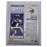 Justin Jefferson 2023 Panini Production Line Silver Foil Insert #PDL-12 - Minnesota Vikings Football Card Justin Jefferson 2023 Panini Production Line Silver Foil Insert #PDL-12 - Minnesota Vikings Football Card