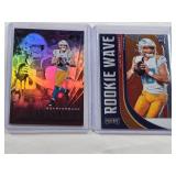 Lot of 2 Justin Herbert Rookie Cards Illusions and Rookie Wave - Los Angeles Chargers Football Cards Lot of 2 Justin Herbert Rookie Cards Illusions and Rookie Wave - Los Angeles Chargers Football Cards
