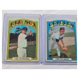 Lot of 2 Vintage 1972 Topps Baseball Cards Featuring Carl Yastrzemski #37 and Jim Palmer #270 Lot of 2 Vintage 1972 Topps Baseball Cards Featuring Carl Yastrzemski #37 and Jim Palmer #270