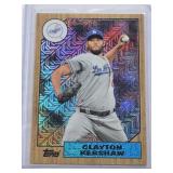 Clayton Kershaw 2017 Topps 1987 Baseball Hobby Continuity Program Refractor Mojo #87-CK - Los Angeles Dodgers Baseball Card Clayton Kershaw 2017 Topps 1987 Baseball Hobby Continuity Program Refractor Mojo #87-CK - Los Angeles Dodgers Baseball Card