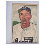 Billy Cox 1951 Bowman #224 - Brooklyn Dodgers Vintage Baseball Card Billy Cox 1951 Bowman #224 - Brooklyn Dodgers Vintage Baseball Card