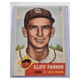 Cliff Fannin 1953 Topps #203 - St. Louis Browns Vintage Baseball Card Cliff Fannin 1953 Topps #203 - St. Louis Browns Vintage Baseball Card