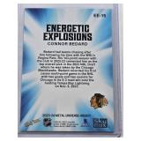 Connor Bedard Rookie 2023-24 SkyBox Metal Energetic Explosions Insert EE-15 - Chicago Blackhawks Hockey Card Connor Bedard Rookie 2023-24 SkyBox Metal Energetic Explosions Insert EE-15 - Chicago Blackhawks Hockey Card